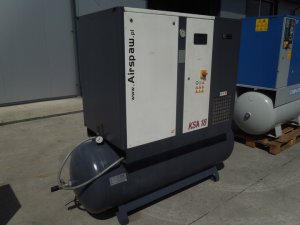SPREZARKA-SRUBOWA-GARDNER-DENVER-18-5Kw-NA-ZBIORNIKU-500L-Z-OSUSZACZEM