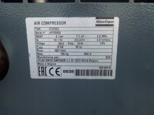 SPREZARKA-BEZOLEJOWA-ATLAS-COPCO-ZT37VSDFF-37Kw-2019r-Moc-2-8-kW